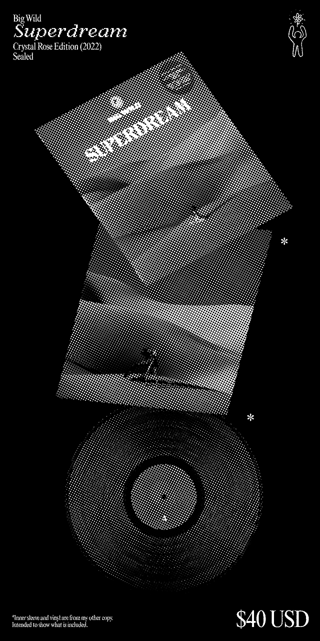 An advertisement for a vinyl record
